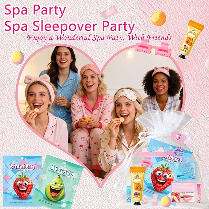 112PCS Spa Party Supplies for Girls, Spa Party FavorsInclude Face Masks - Image 7