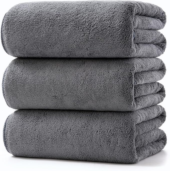 Lumimi Towels 3 Piece Very Soft Microfiber Bath Sheet Towel Set Super Absorbent by Lumimi