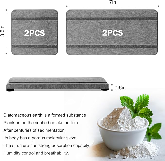 4PCS Stone Drying Trays for Bathroom Sink and Kitchen Counter - Image 6