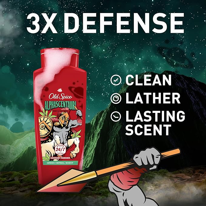 Old Spice Cleansing Body Wash for Men, 3X Defense, 24/7 Shower Fresh - Image 2