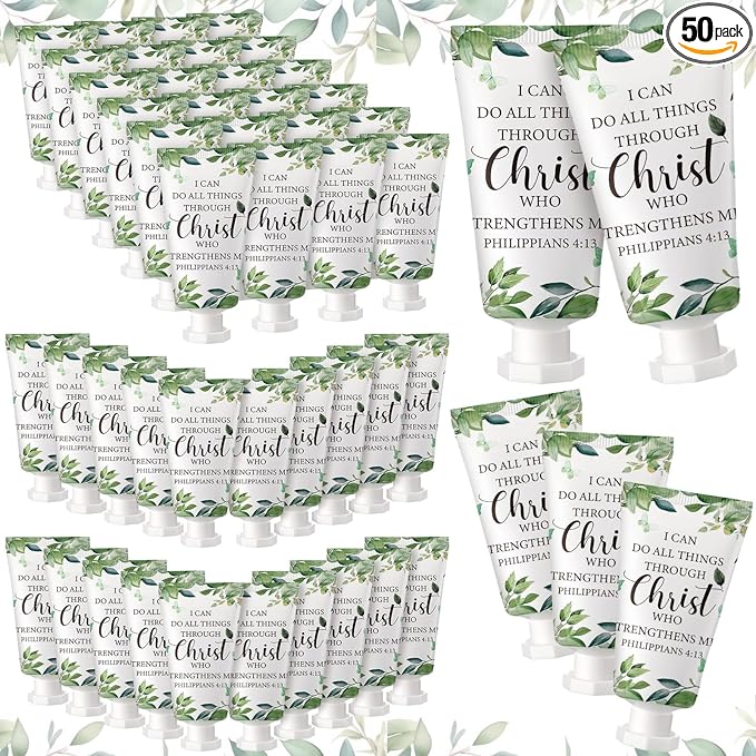 50 Pack Christian Hand Lotion Bulk Gifts by Heigble