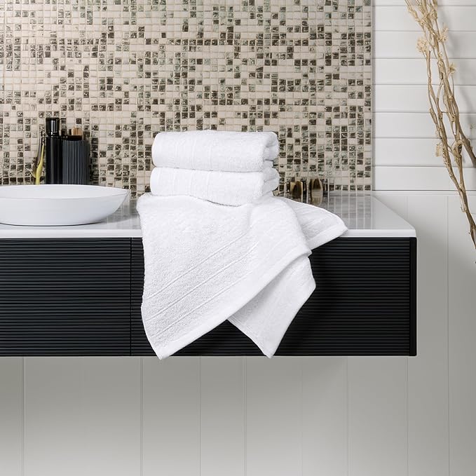 Tens Towels Pack of 6 Hand Towels, 100% Cotton, Lighter Weight, Quick to Dry - Image 2