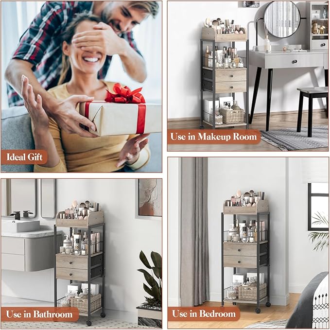 Makeup Organizer, Floor Skincare Organizers Make Up Organizers and Storage - Image 7