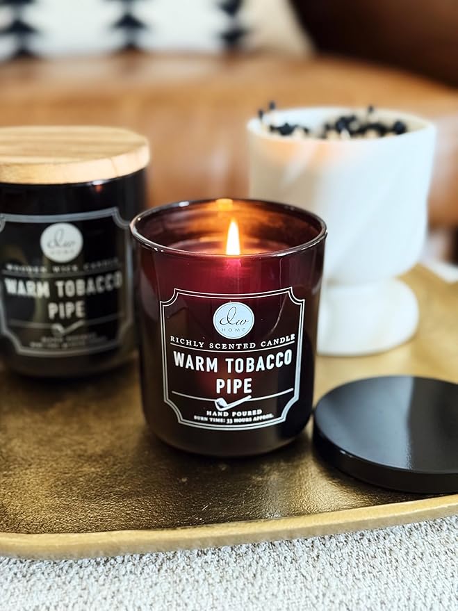 DW Home Warm Tobacco Pipe Scented Candles, 15 oz Large Double Wick Jar - Image 9