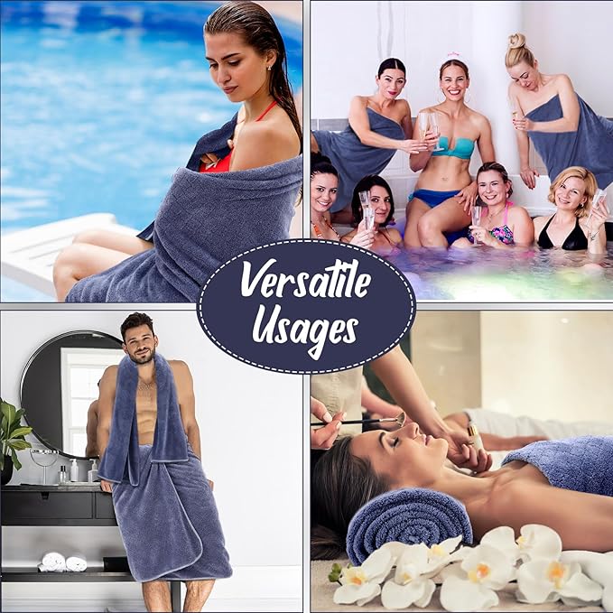 SmoothNovelty 16 Pack Microfiber Bath Towels Bulk 27'' x 60'' Oversized Size - Image 7