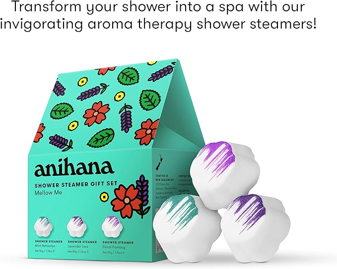 ANIHANA Shower Steamers Mellow Me 3 Pack Gift Set - Image 6