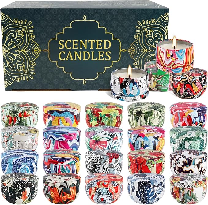 YOROXRG 24Pack Scented Candles, Soy Wax Travel Tin Jar Candles, Aromatherapy - Image 9