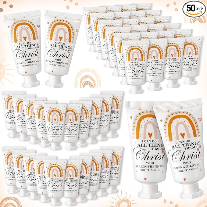 50 Pack Christian Hand Lotion Bulk Gifts by Heigble