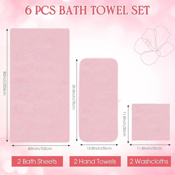 Peryiter Oversized Bath Towels Set of 6 - Image 2