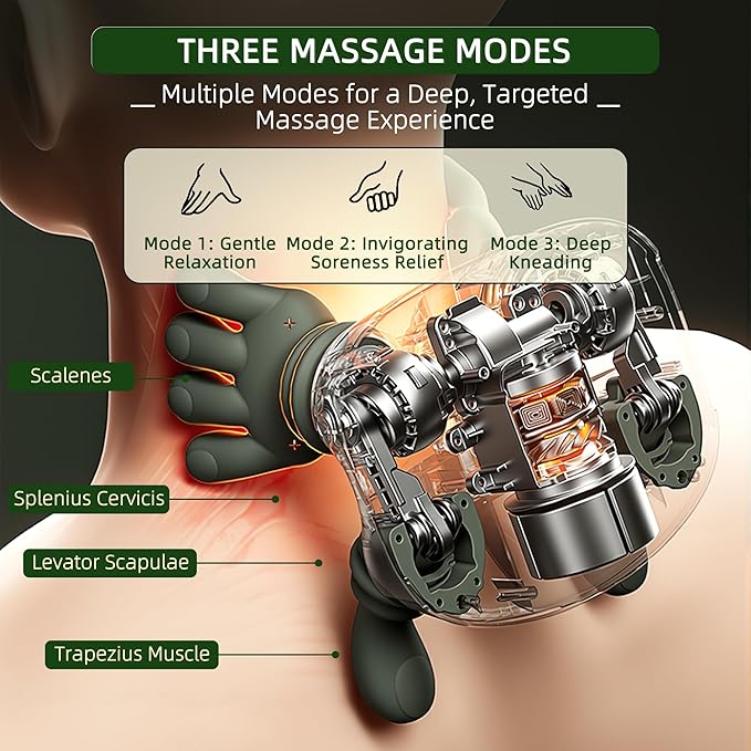 Neck Massager with Heat, Bionic Portable Shiatsu Neck and Back Massager - Image 8