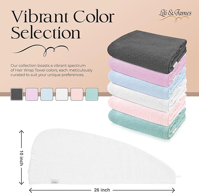 Lili&James Cotton Hair Towel Wrap - Image 2