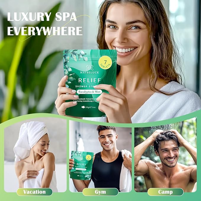 Eucalyptus Mint Shower Steamers 7 Pack - Image 6