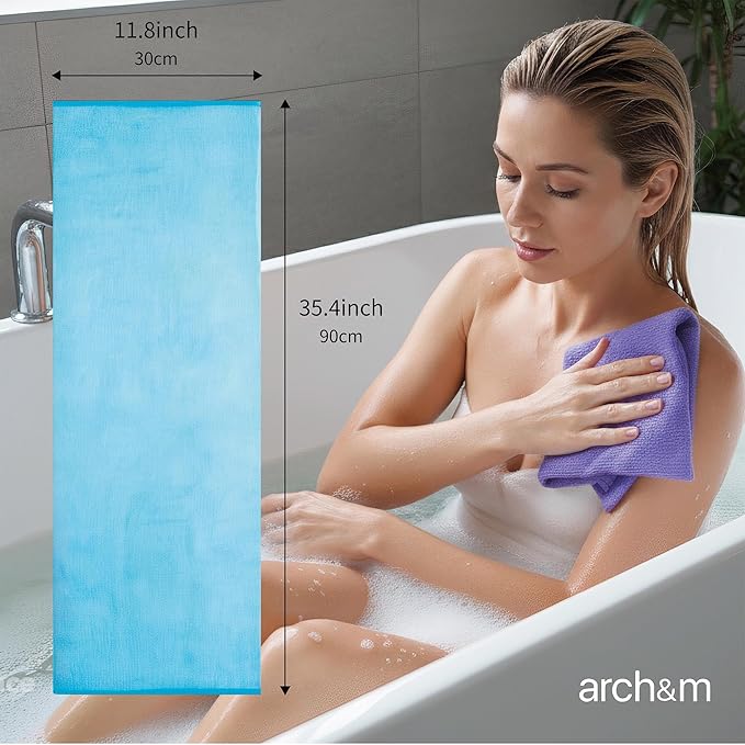 ARCH&M Exfoliating Washcloth 12 Pack Back Scrubber - Image 2
