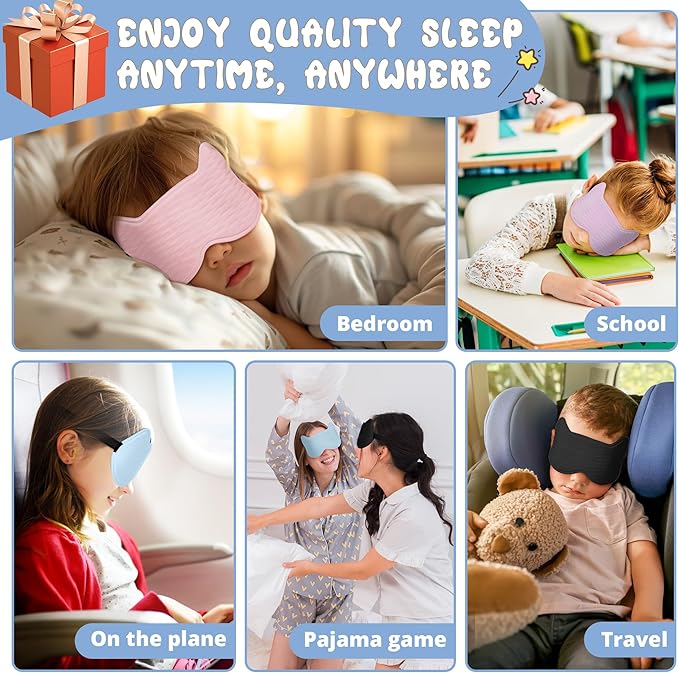 Kids Sleep Mask: 3D Contoured Cup Eye Mask, Blindfold - Image 7