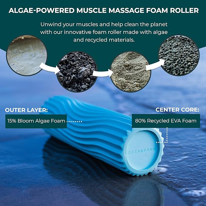 Oceanfoam Ripple Travel Foam Roller Firm Mini Foam Roller - Image 7
