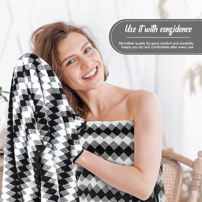 SmoothNovelty 16 Pack Microfiber Bath Towels Bulk 27'' x 60'' Oversized Size - Image 5