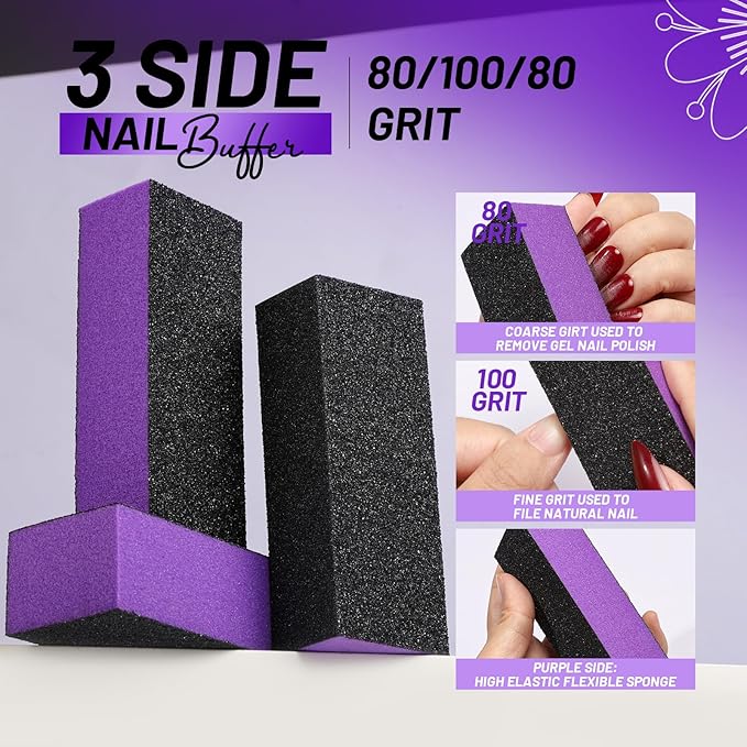 FANDAMEI Nail Care Kit, Nail Buffers and Files, Nail Cuticle Tools Kit - Image 2