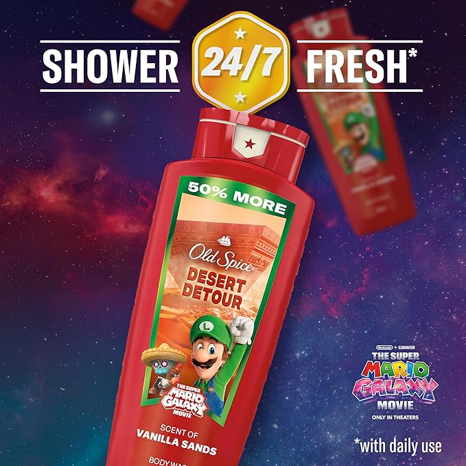 Old Spice Body & Face Wash for Men, x The Super Mario Galaxy Movie, 3X Defense - Image 5