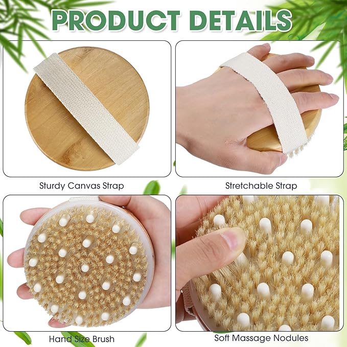 Gejoy 5 Pcs Dry Brushing Body Brush - Image 7