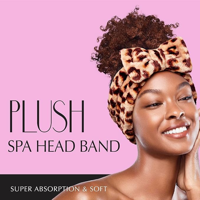 Red by Kiss Spa Headband for Washing Face Facial Makeup Bow Head Band Soft - Image 5