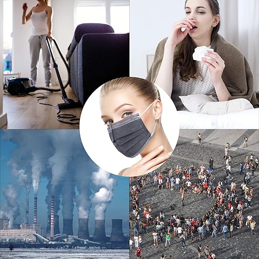 Borje Grey Disposable Face Mask 100 Pcs Grey Face Masks 3 Ply Protection Masks - Image 7
