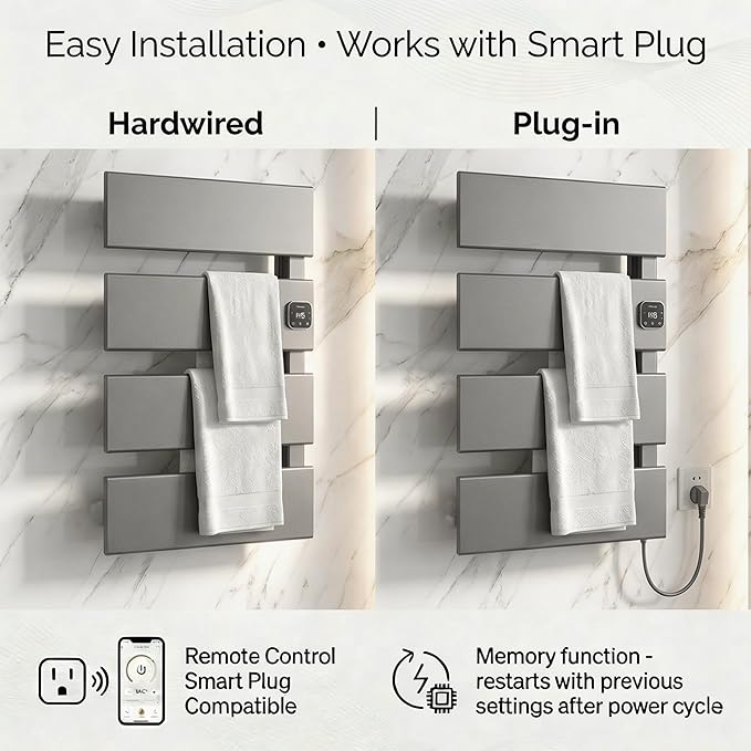 Electric Towel Warmer, Heated Towel Rack - Image 5