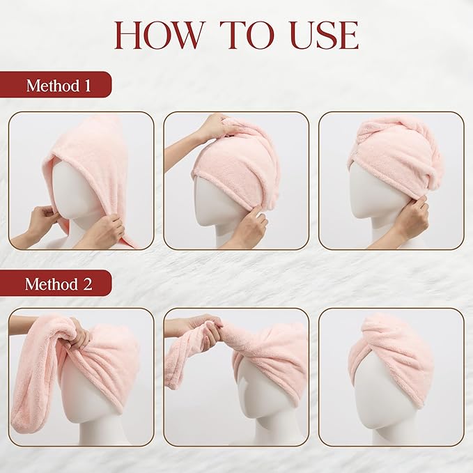 3 Pack Microfiber Hair Towel Wrap - Image 6