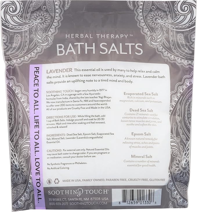 Soothing Touch Lavender Bath Salts Pouch, 32 oz - Image 2