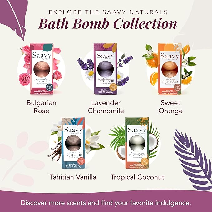 Saavy Naturals Bath Bombs – Relaxing Foaming Fizz Bubbles, Organic Bath Bombs - Image 7
