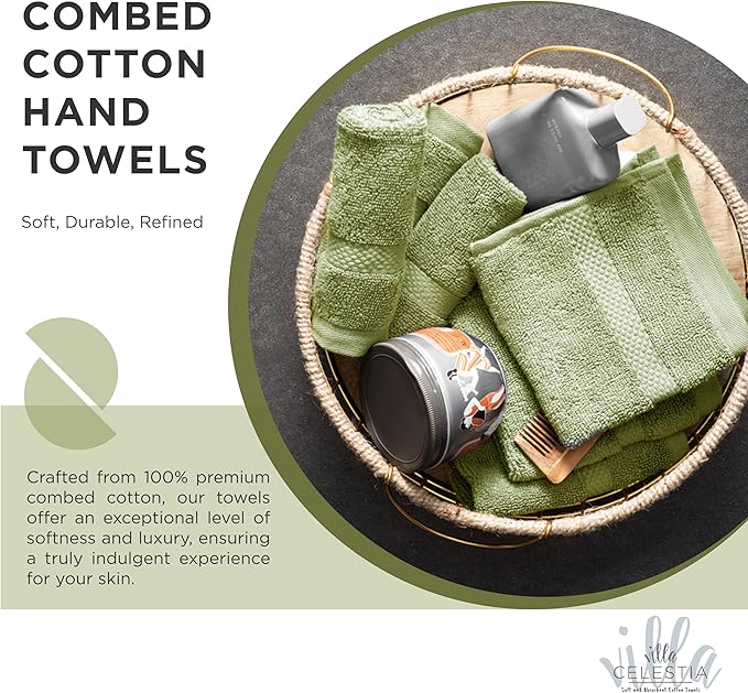 100% Cotton Bath Towel Set of 12-4 Bath Towels, 4 Hand Towels, 4 Wash Cloths - Image 3