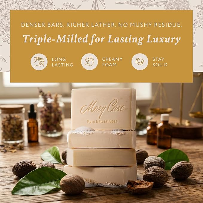 Mary Case Goat Milk & Shea Butter Bar Soap Set of 4 | Natural Soap - Image 3