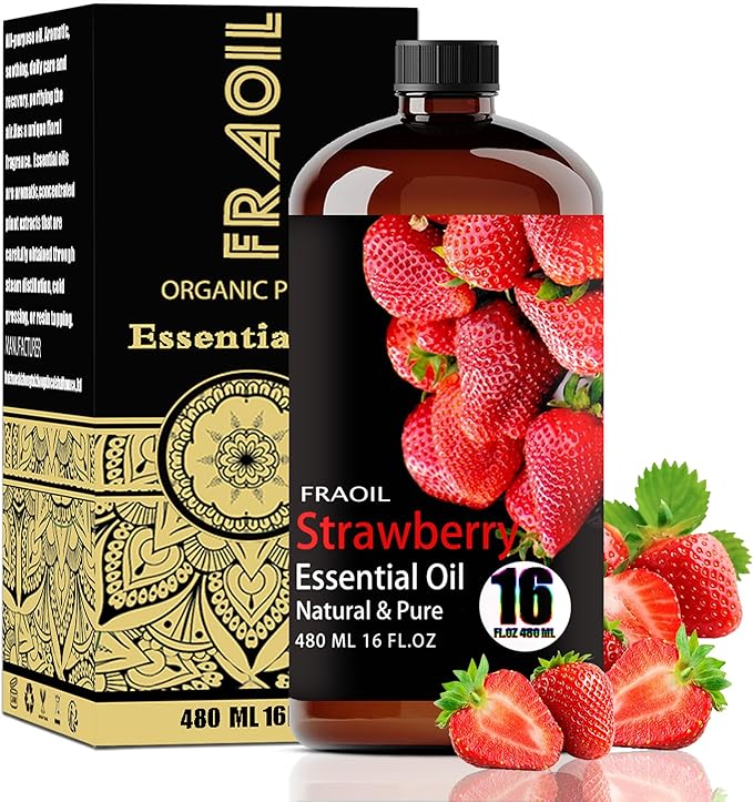 Strawberry Essential Oil, Strawberry Oil 16 Fl Oz 480 ML by FRAOILESSENTIALOIL