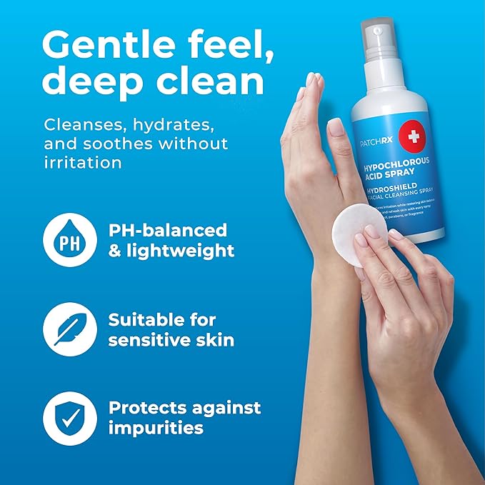 PatchRx Hypochlorous Acid Spray, HOCL Facial Cleanser Acne Spray - Image 4