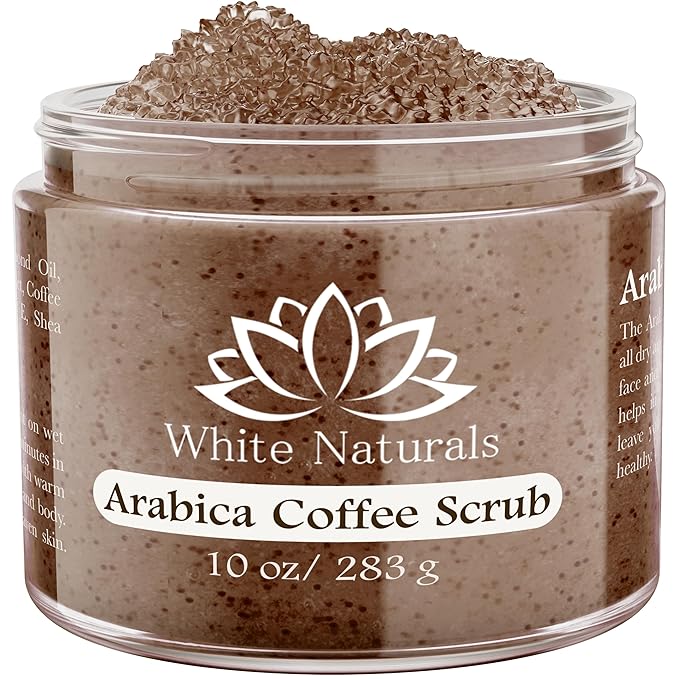 Arabica Coffee Scrub, Moisturizing Exfoliating Face, Body Foot, Natural by WhiteNaturals
