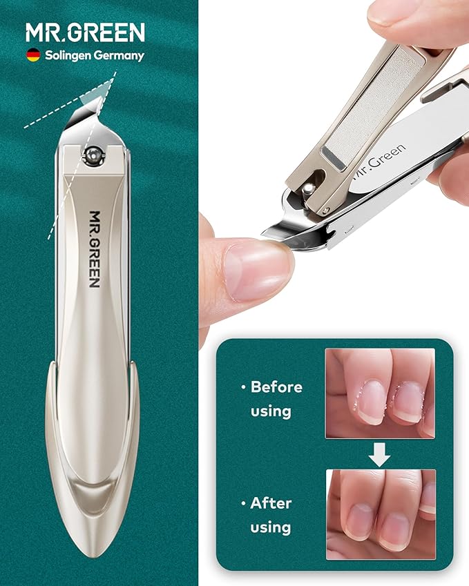 MR.GREEN Manicure Pedicure Kit 8-in-1, Upgraded Anti-Splash Nail Clippers Set - Image 3