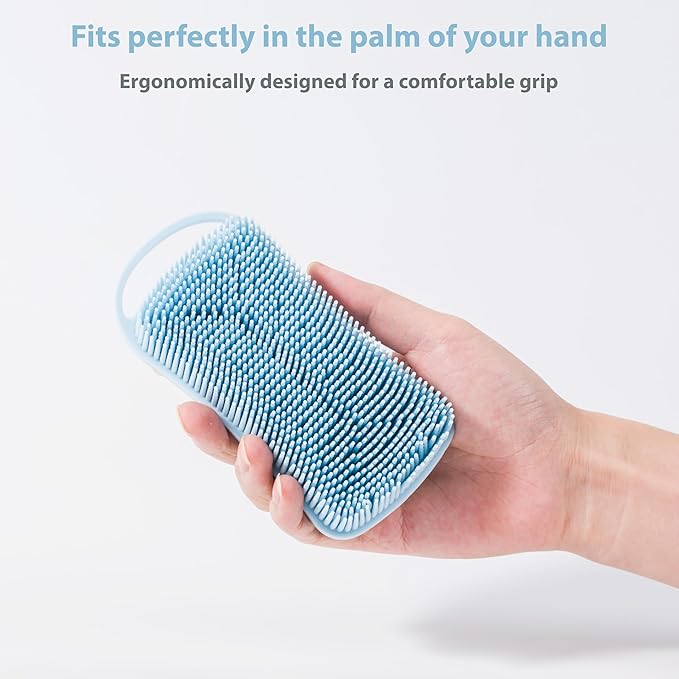 2 PC Silicone Body Scrubber, 2 in 1 Exfoliating Shower Bath Scrubber, Soft - Image 6