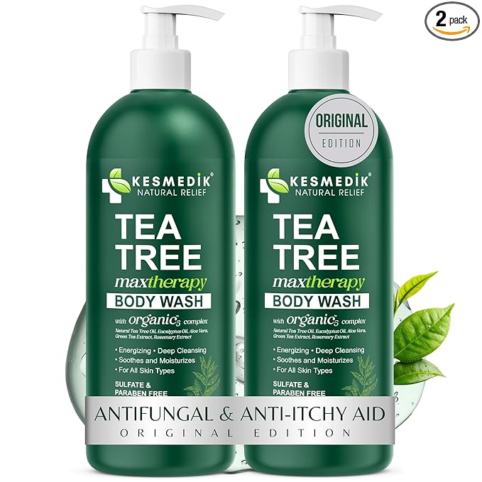 KESMEDIK Tea Tree Body Wash MaxTherapy, Itchy Skin Relief Soap, Soothes Jock by KesmedikNaturalRelief