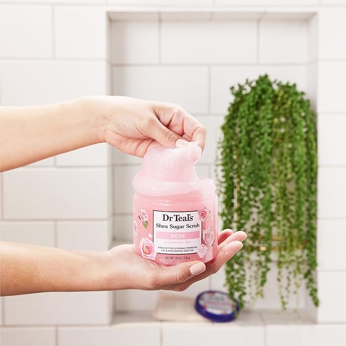 Dr Teal's Shea Sugar Body Scrub, Rose - Image 6