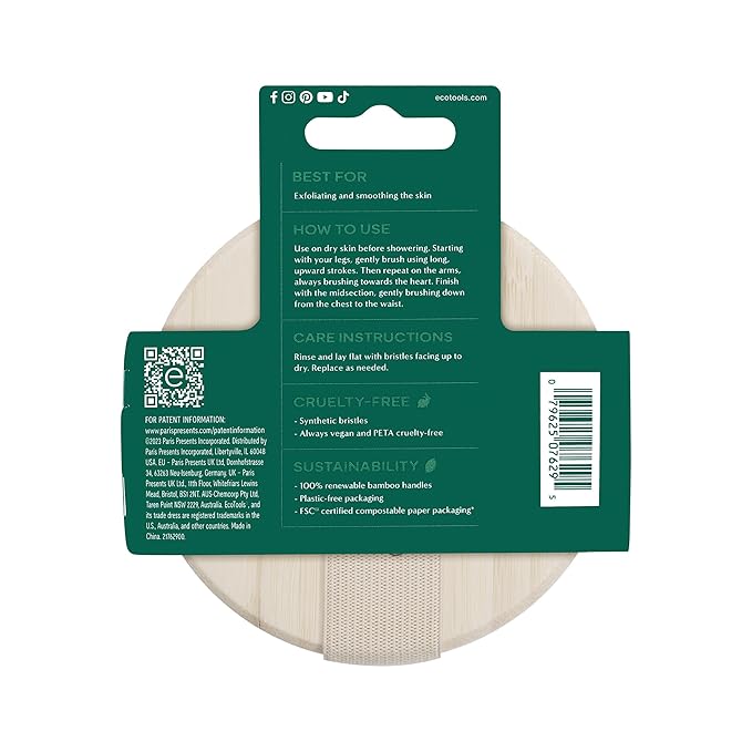EcoTools Dry Body Brush, for Post Shower & Bath Skincare Routine, Removes Dirt - Image 11
