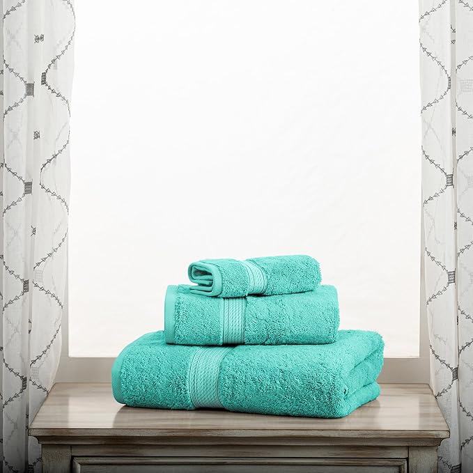 SUPERIOR Egyptian Cotton Pile 3 Piece Towel Set, Includes 1 Bath, 1 Hand - Image 7