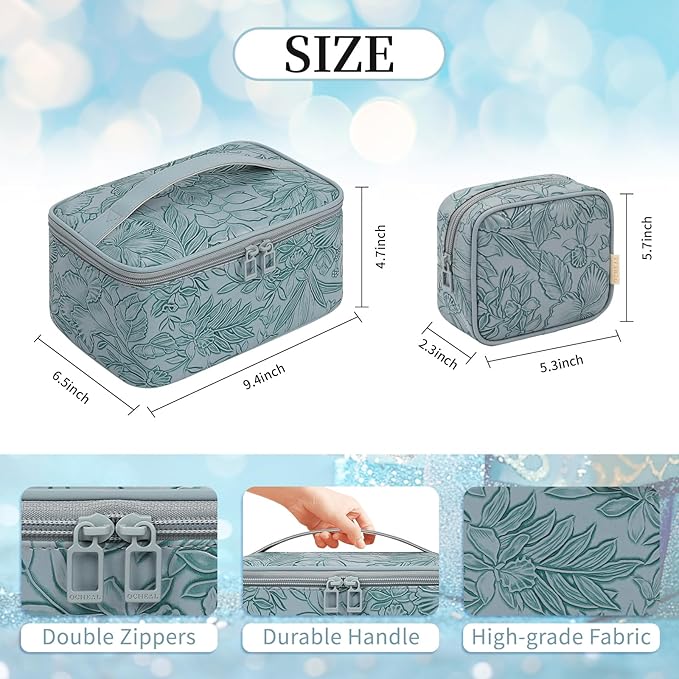 OCHEAL Makeup Bag Set, Portable Travel Makeup Bags Cosmetic Organizer Bag - Image 4