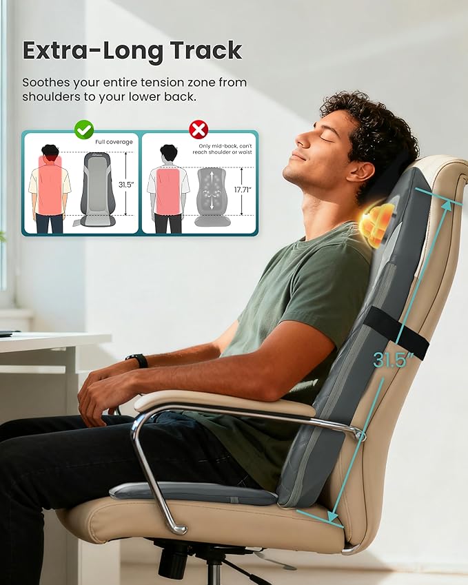 Shiatsu Back Massager with Heat, Full Back Massager - Image 4