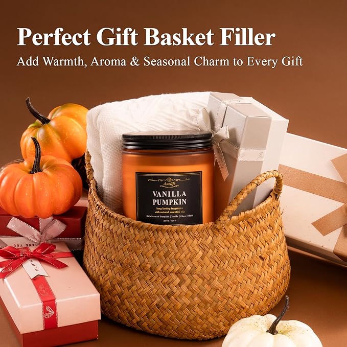 Auelife Winter Candles, Fir & Cedarwood Scented Candle – 22oz Large 3-Wick Soy - Image 5