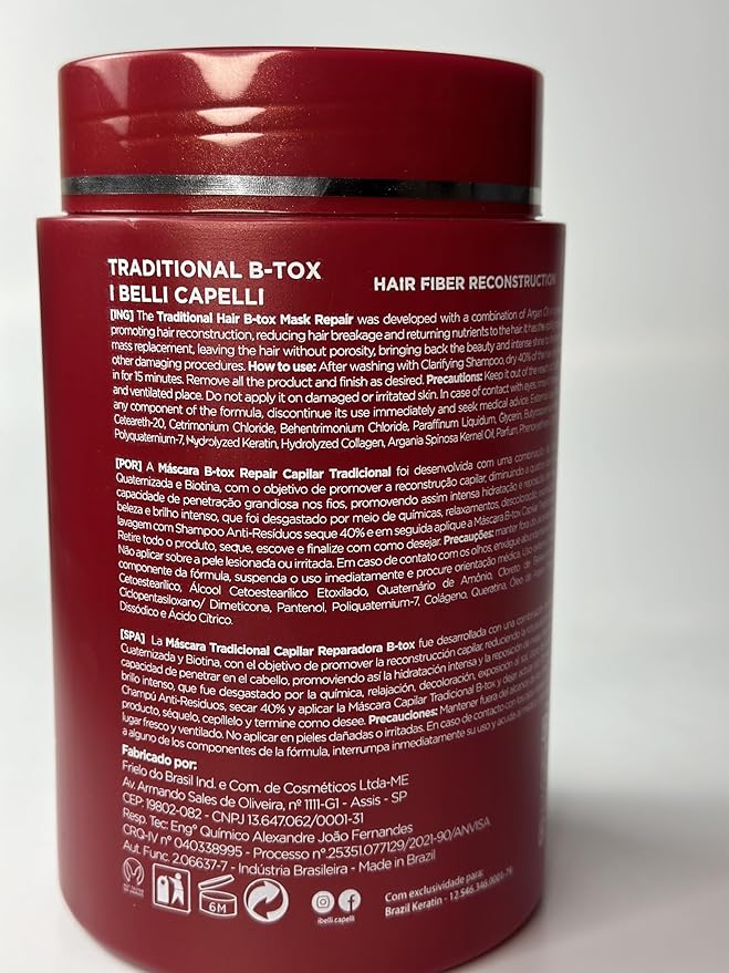 I Belli Capelli Ravenna Hair Treatment Kit- 1kg/35.2 oz B-tox Hair Mask + - Image 14