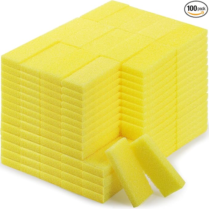 Batiyeer 100 Pcs Pumice Stone for Feet Scrubber Dead Skin Disposable Pedicure by Batiyeer