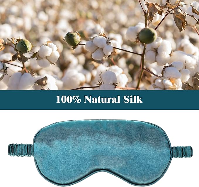 Silk Satin Sleeping Mask Eye Mask Set Include 2 Blindfold Eyeshade Elastic - Image 5
