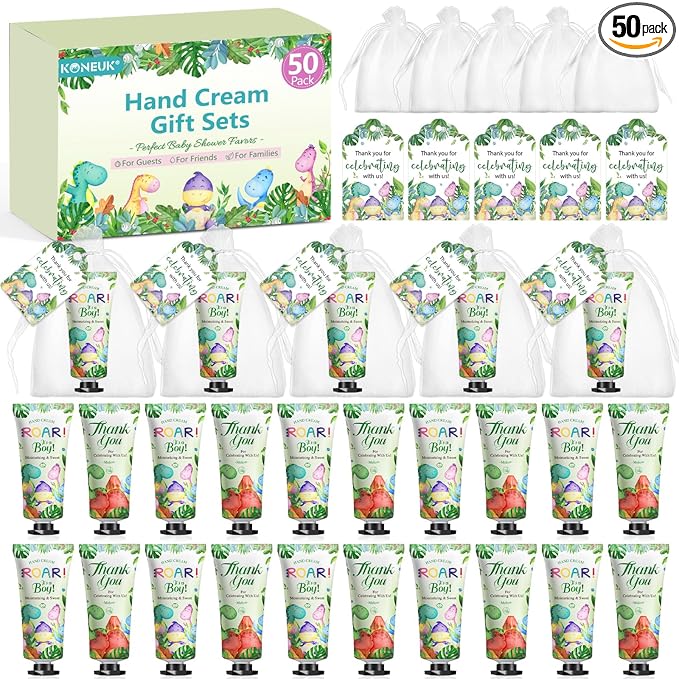 50 Pack Bulk Hand Cream Gifts Sets, Baby Shower Favors and Wedding Welcome Bag by KONEUK