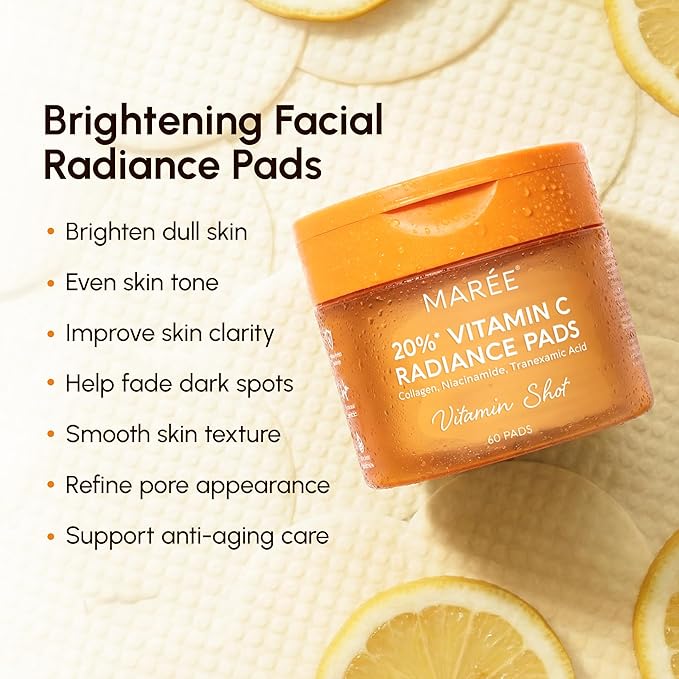MAREE Vitamin C Toner Pads for Face – Brightening Facial Polishes - Image 3
