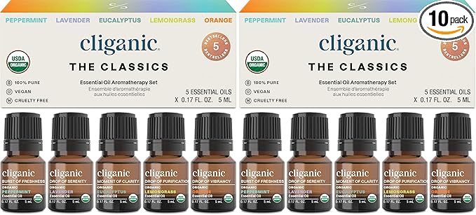 Cliganic Organic Essential Oils Set by Cliganic