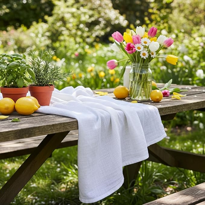 Flour Sack Towels| Tea Towel for Crafts| Kitchen Towels Cotton Blank Towel for - Image 3